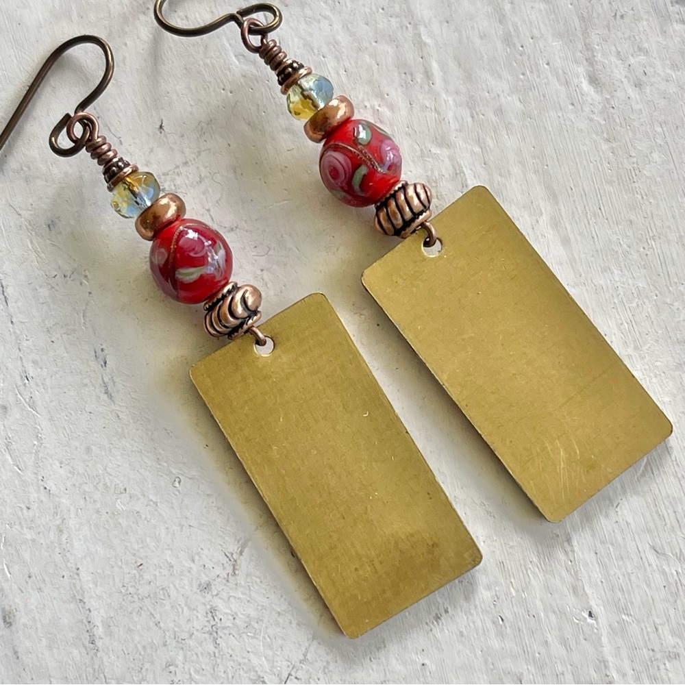 ARTISAN Earrings “Bohemian Girl” - Dangles - Picture 5 of 11